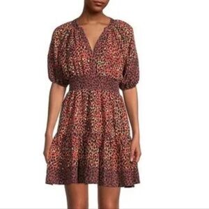 Betsy Johnson Animal Print Ruffle Dress, size S